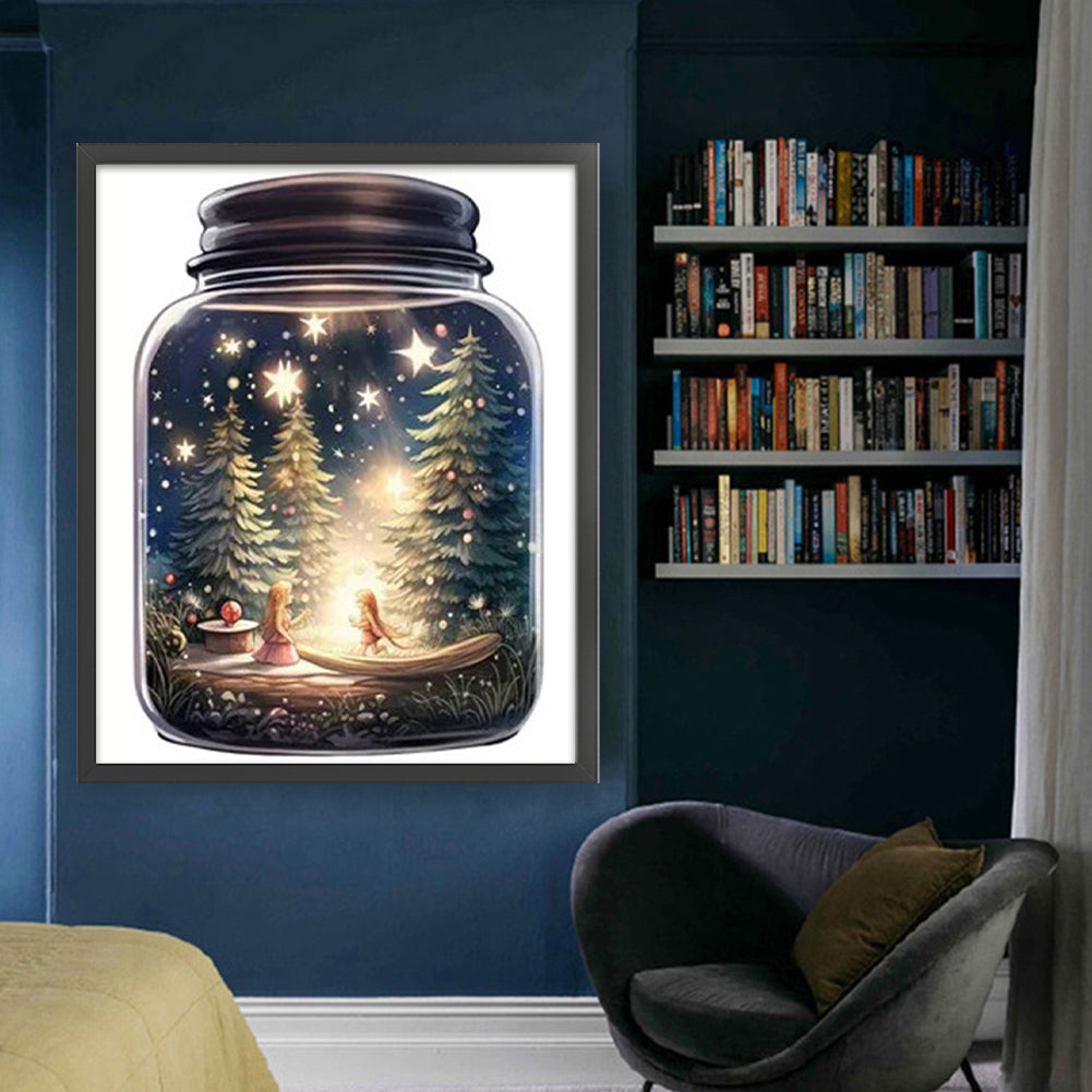 Landscape Bottle - 11CT Stamped Cross Stitch 50*60CM