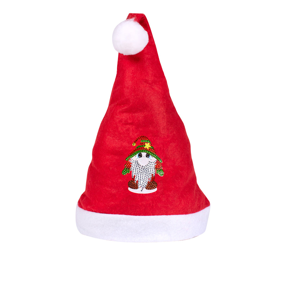 DIY Diamond Painting Christmas Hat Comfort Soft for Adults Unisex (Gnome #2)