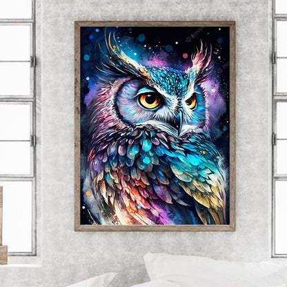 Owl - Full Round Drill Diamond Painting 30*40CM