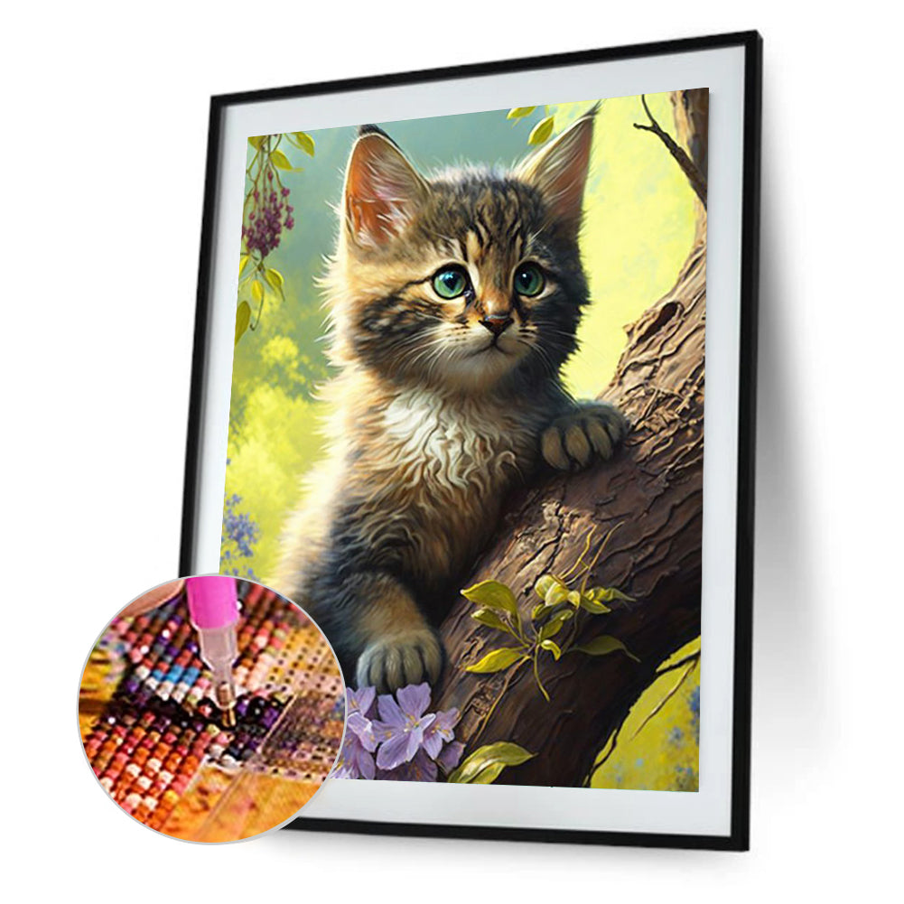 Cats And Nature - Full Round Drill Diamond Painting 30*40CM