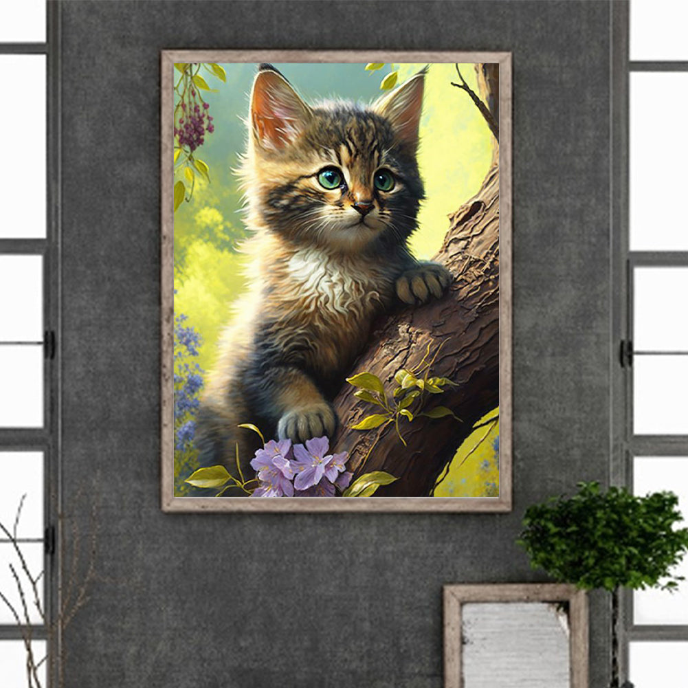 Cats And Nature - Full Round Drill Diamond Painting 30*40CM