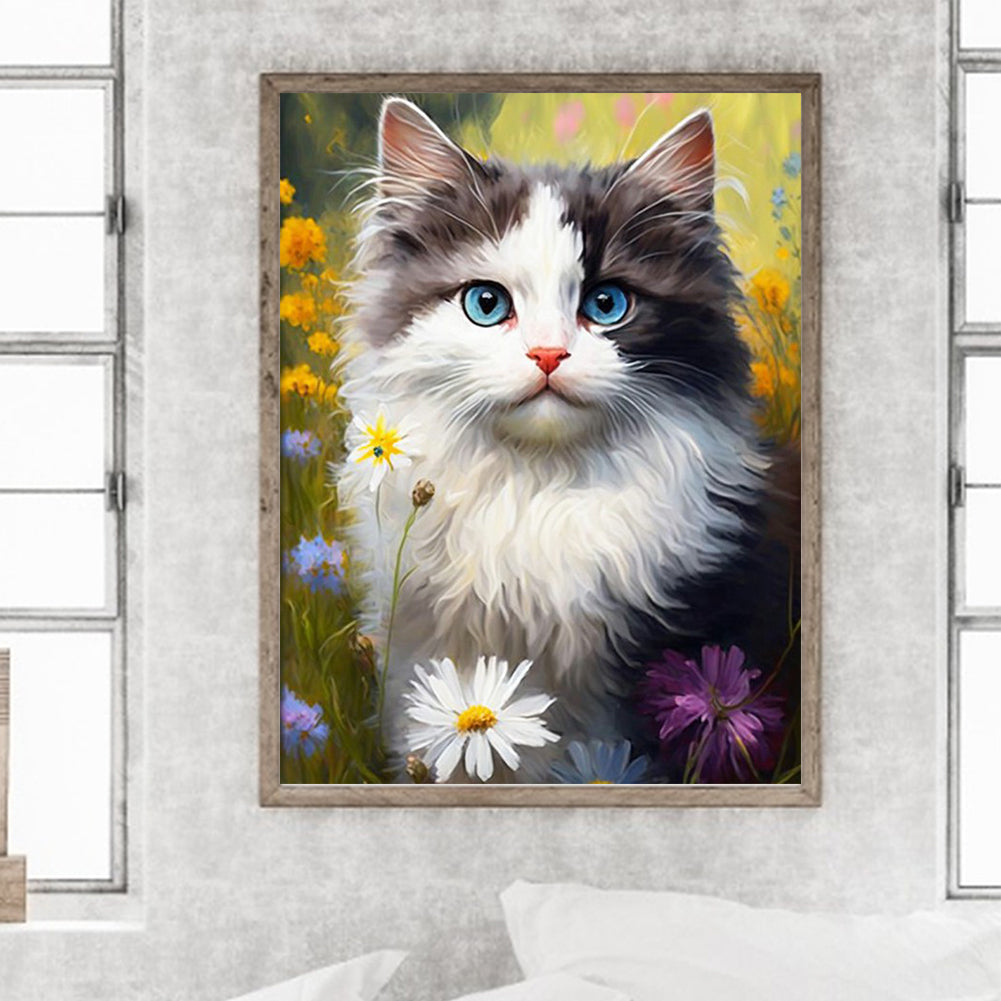 Cats And Nature - Full Round Drill Diamond Painting 30*40CM