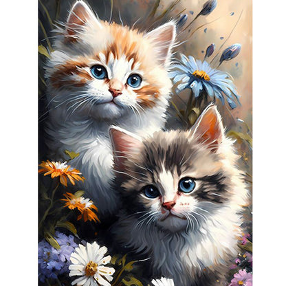 Cats And Nature - Full Round Drill Diamond Painting 30*40CM