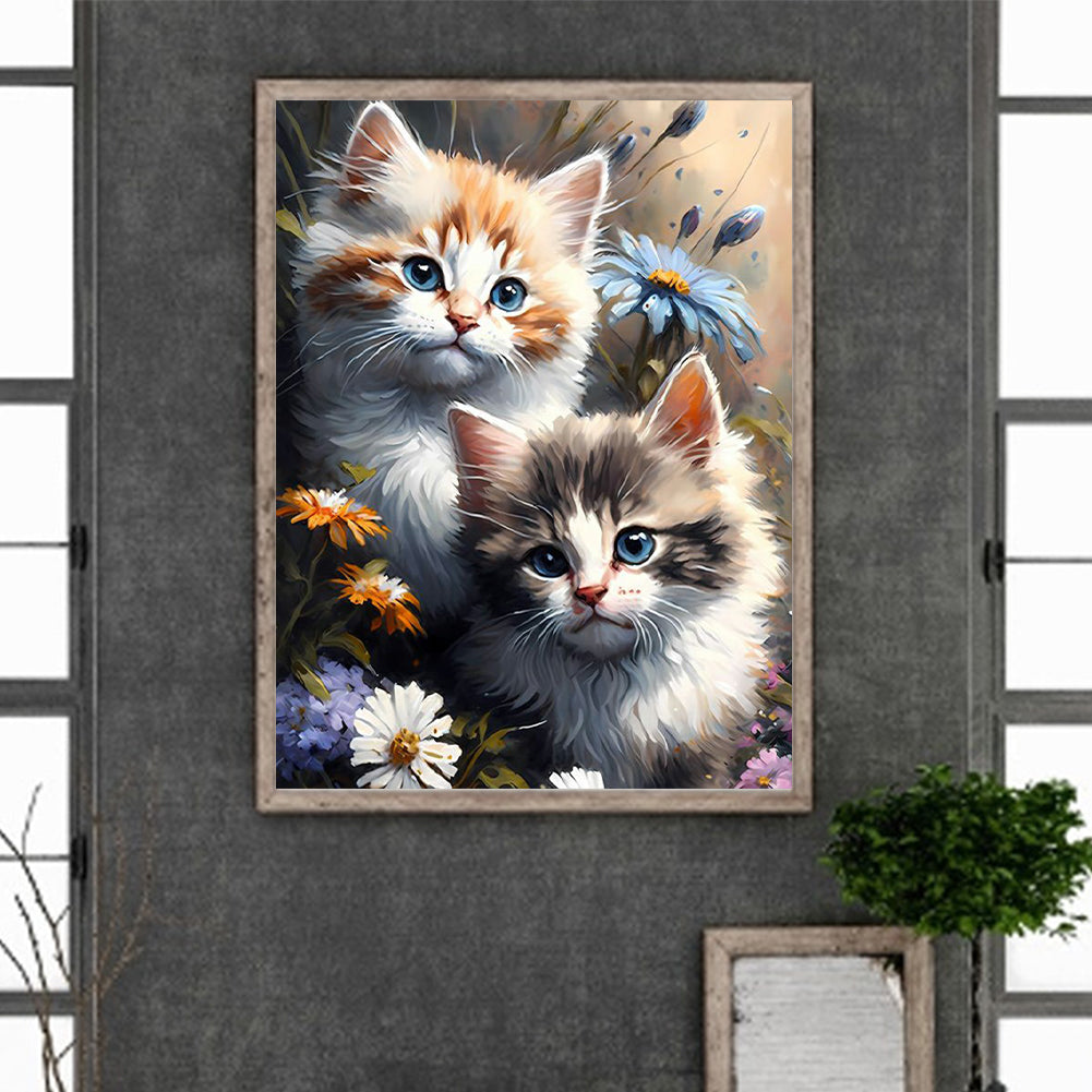 Cats And Nature - Full Round Drill Diamond Painting 30*40CM