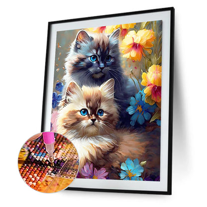 Cats And Nature - Full Round Drill Diamond Painting 30*40CM