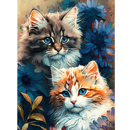 Cats And Nature - Full Round Drill Diamond Painting 30*40CM