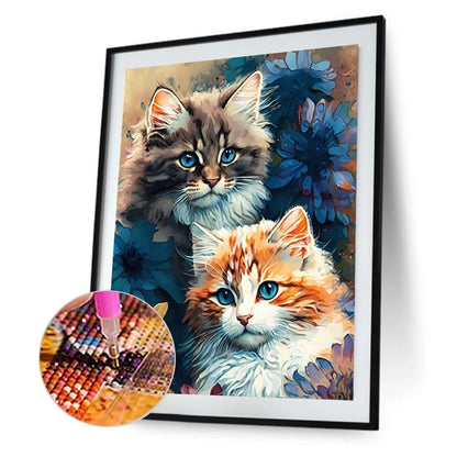 Cats And Nature - Full Round Drill Diamond Painting 30*40CM