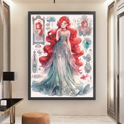 Red Hair Princess - 11CT Stamped Cross Stitch 50*65CM