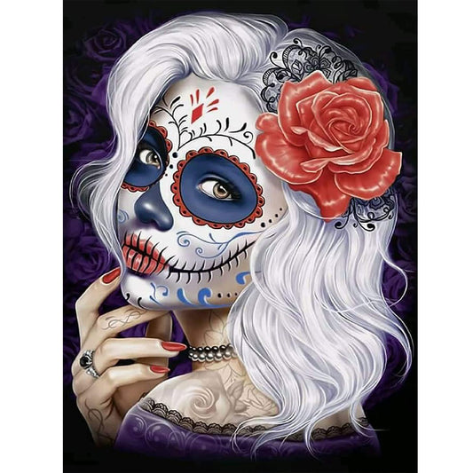 Day Of The Dead Girl - Full Round Drill Diamond Painting 30*40CM