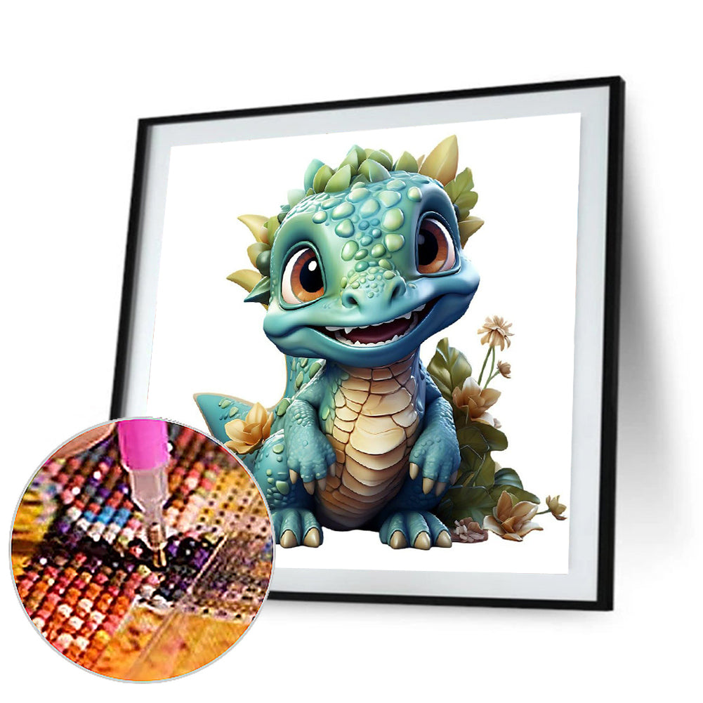 Little Dinosaur - Full Round Drill Diamond Painting 30*30CM