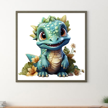 Little Dinosaur - Full Round Drill Diamond Painting 30*30CM