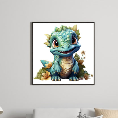 Little Dinosaur - Full Round Drill Diamond Painting 30*30CM