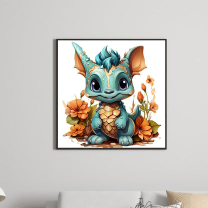 Little Dinosaur - Full Round Drill Diamond Painting 30*30CM