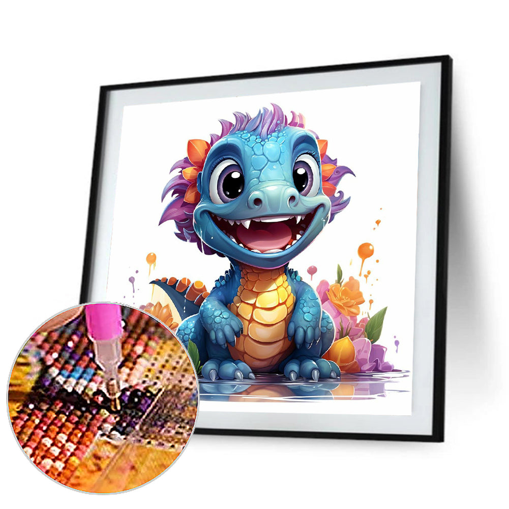 Little Dinosaur - Full Round Drill Diamond Painting 30*30CM