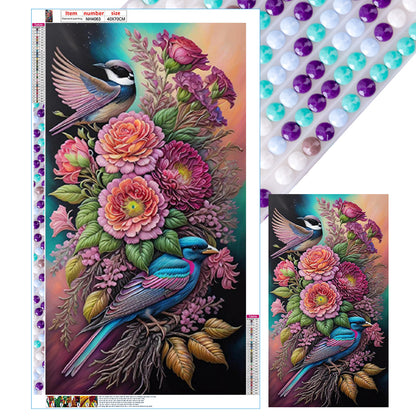 Flowers And Birds - Full Round Drill Diamond Painting 40*70CM