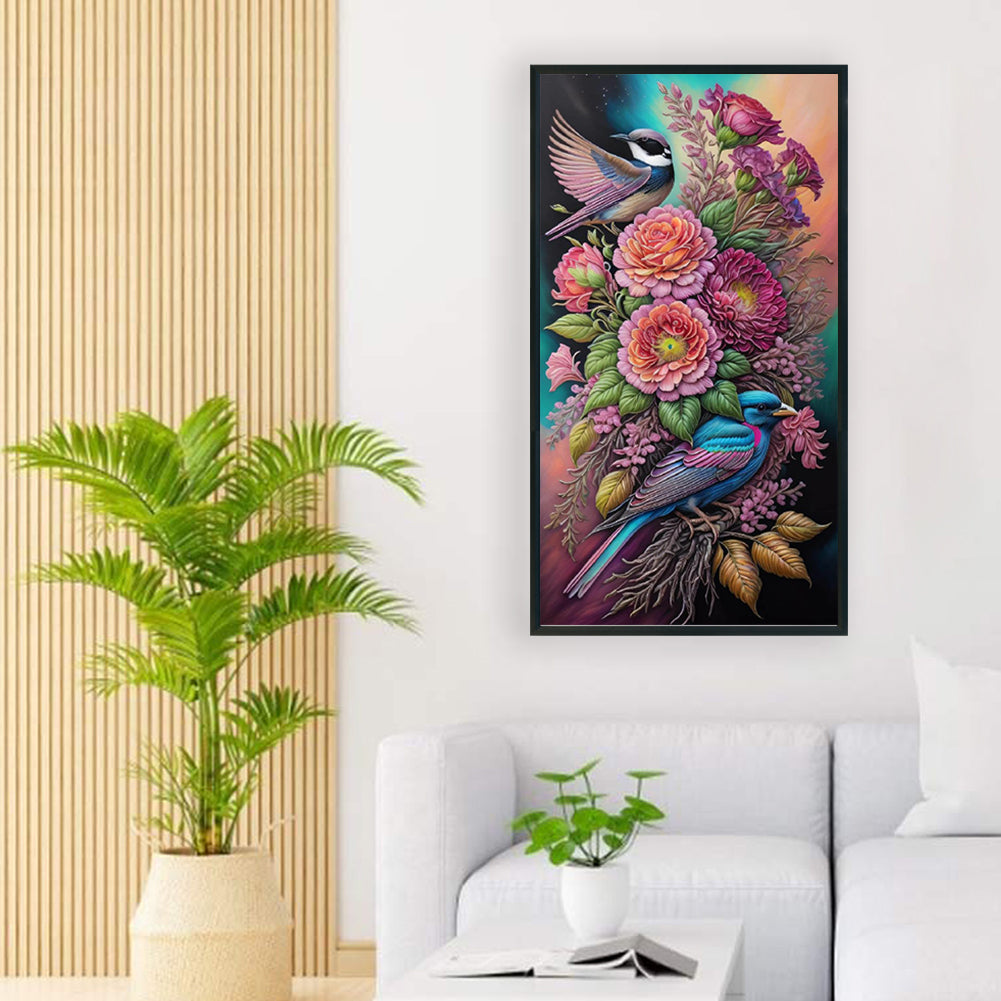 Flowers And Birds - Full Round Drill Diamond Painting 40*70CM