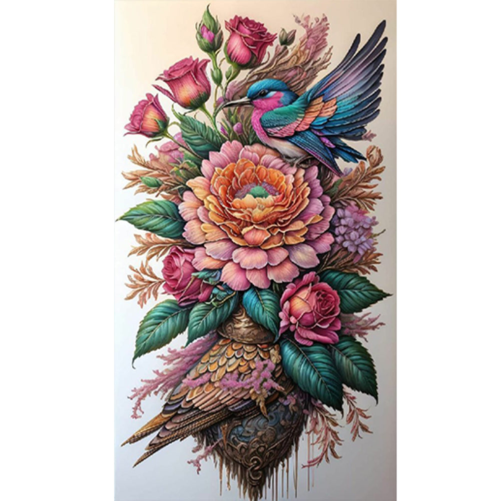 Flowers And Birds - Full Round Drill Diamond Painting 40*70CM