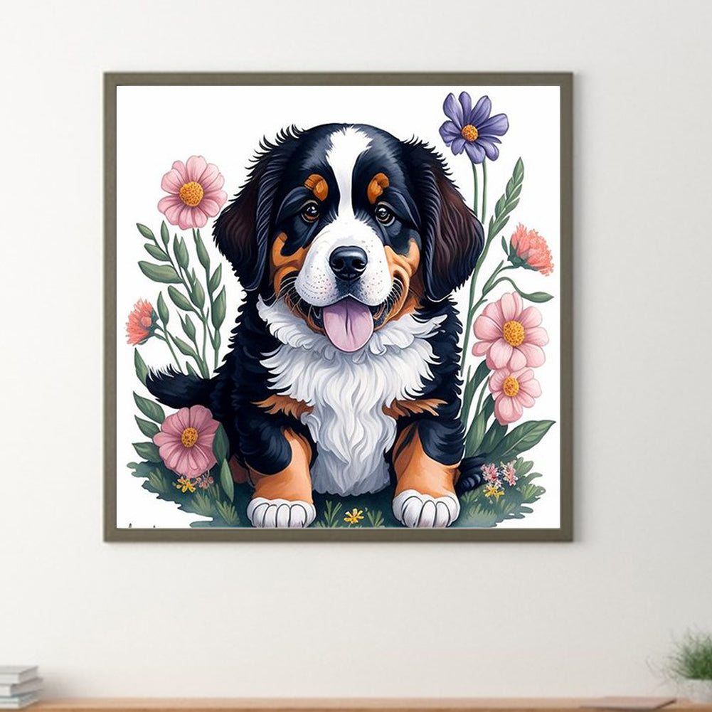 Puppy - Full Round Drill Diamond Painting 30*30CM