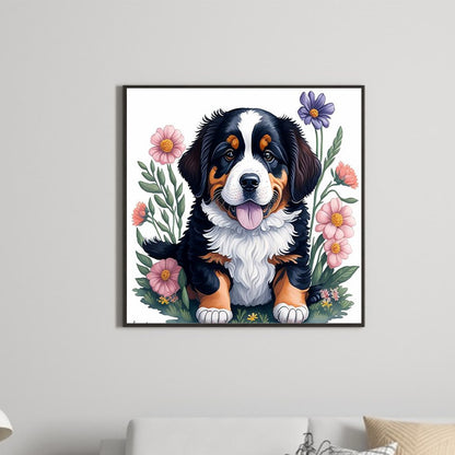 Puppy - Full Round Drill Diamond Painting 30*30CM