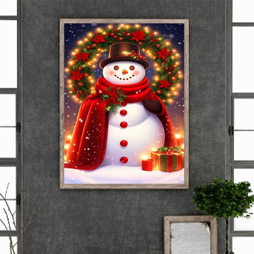 Christmas Snowman - Full Round Drill Diamond Painting 30*40CM