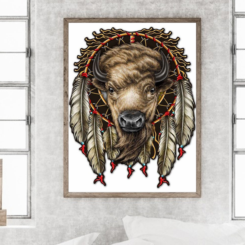 Indian Animal Dream Catcher - Full Round Drill Diamond Painting 30*40CM