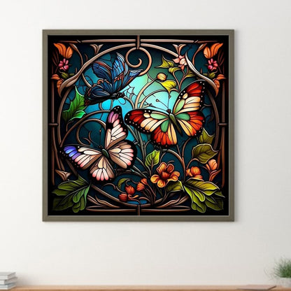 Butterfly - Full Round Drill Diamond Painting 40*40CM