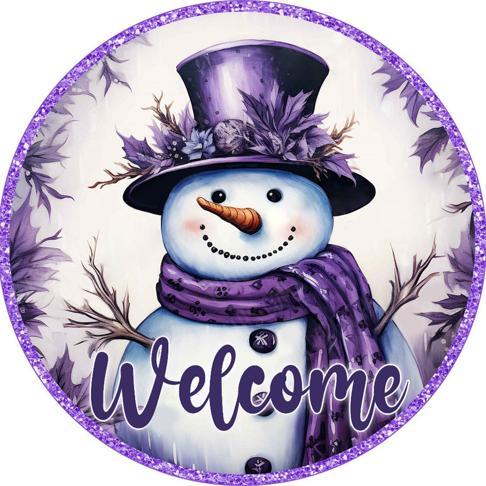 Snowman - Full Round Drill Diamond Painting 30*30CM