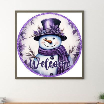 Snowman - Full Round Drill Diamond Painting 30*30CM