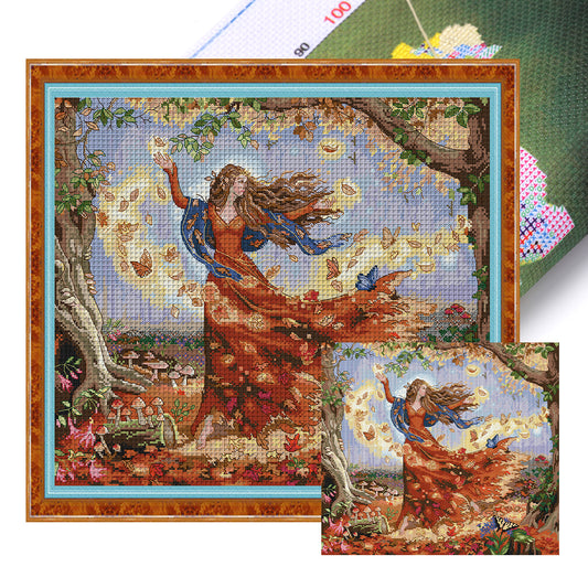 Butterfly Fairy - 16CT Stamped Cross Stitch 43*38CM(Joy Sunday)