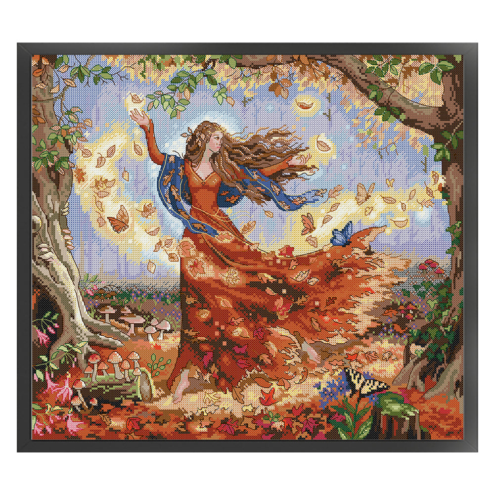 Butterfly Fairy - 16CT Stamped Cross Stitch 43*38CM(Joy Sunday)