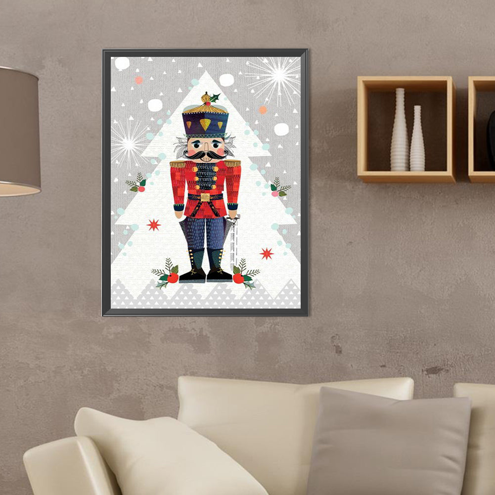 Christmas Nutcracker - Full Round Drill Diamond Painting 30*40CM