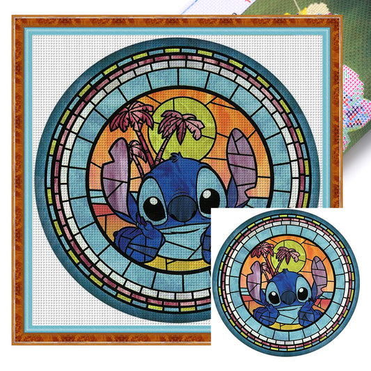 Glass Painting-Stitch - 11CT Stamped Cross Stitch 40*40CM