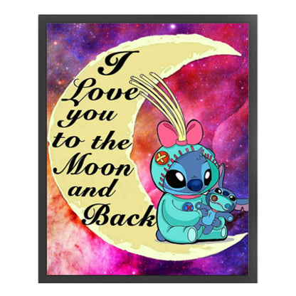 Moon And Stitch - 11CT Stamped Cross Stitch 40*50CM