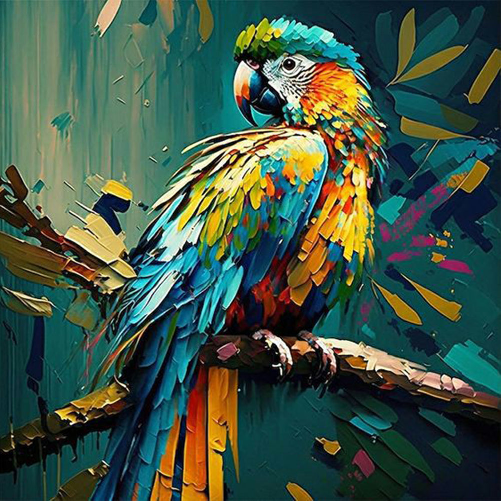 Macaw On The Branch - Full Round Drill Diamond Painting 30*30CM