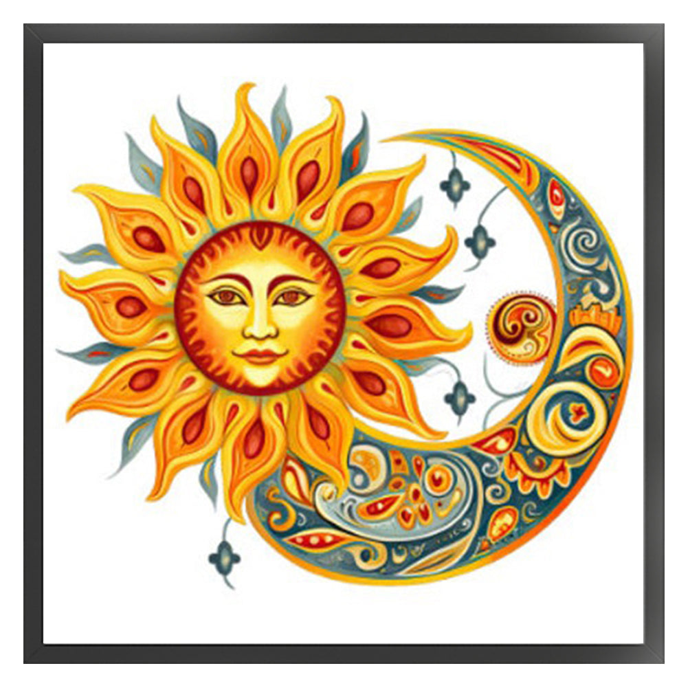 Moon Sun - 11CT Stamped Cross Stitch 50*50CM