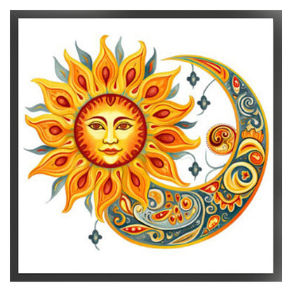 Moon Sun - 11CT Stamped Cross Stitch 50*50CM