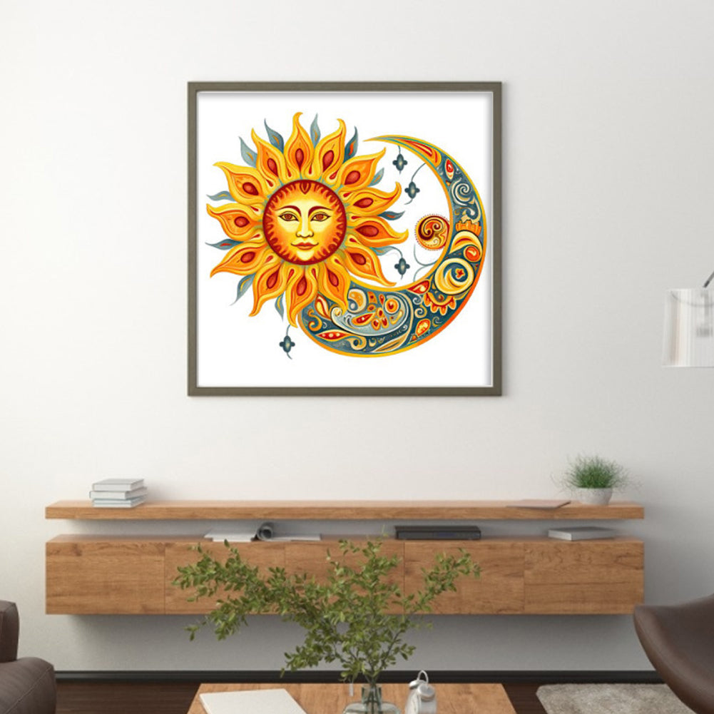 Moon Sun - 11CT Stamped Cross Stitch 50*50CM