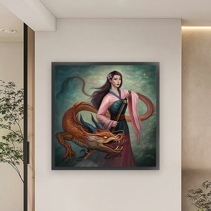 Hua Mulan - 11CT Stamped Cross Stitch 60*60CM