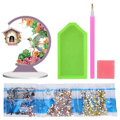 Special Shape Diamond Painting Table Decor (Bird with Flower in Mouth KJ038)