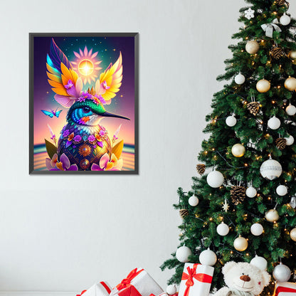 Colorful Hummingbird - Full Round Drill Diamond Painting 30*40CM