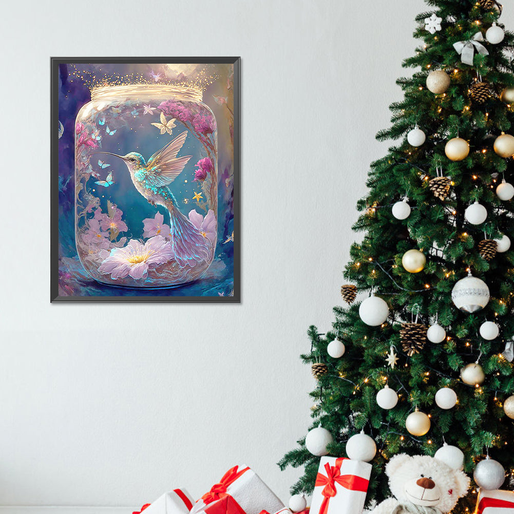 Hummingbird In Jar - Full Round Drill Diamond Painting 30*40CM