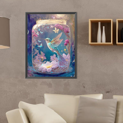 Hummingbird In Jar - Full Round Drill Diamond Painting 30*40CM