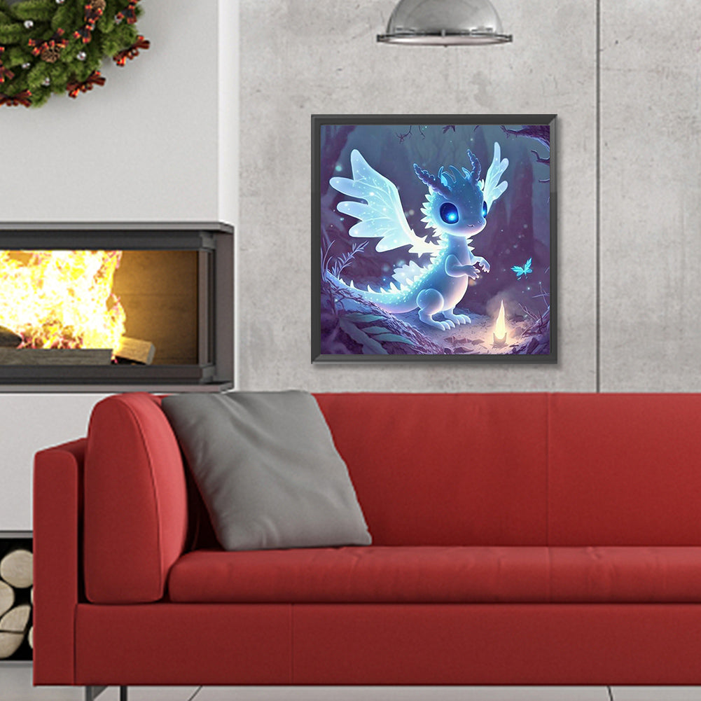 Fluorescent Ghost Dragon - Full Round Drill Diamond Painting 30*30CM