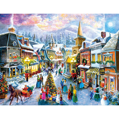 Christmas Street Scene - Full AB Drill Square Diamond Painting 50*65CM