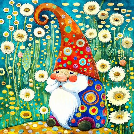 Garden Gnome - Full Round Drill Diamond Painting 30*30CM