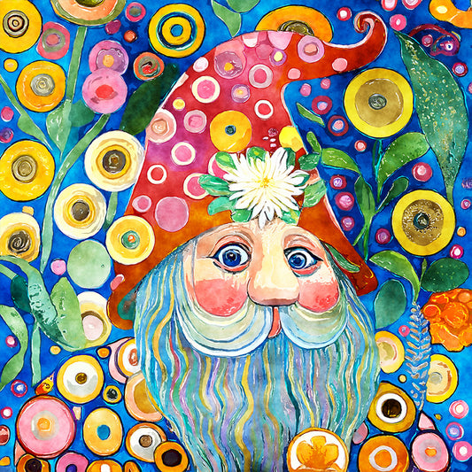 Garden Gnome - Full Round Drill Diamond Painting 30*30CM