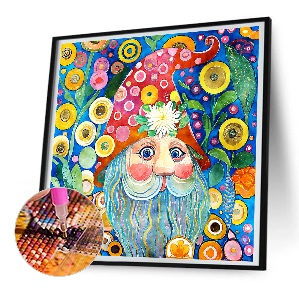 Garden Gnome - Full Round Drill Diamond Painting 30*30CM