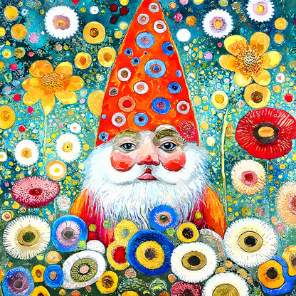 Garden Gnome - Full Round Drill Diamond Painting 30*30CM