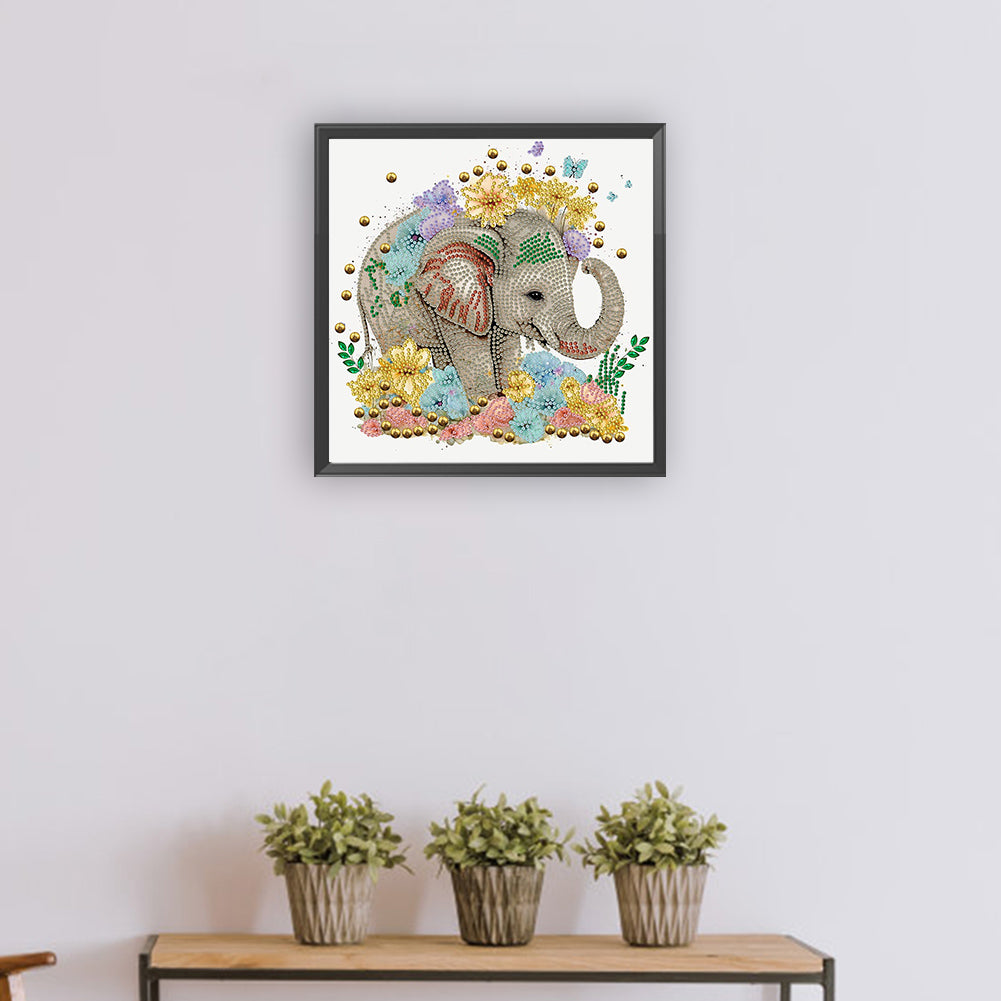 Elephant - Special Shaped Drill Diamond Painting 30*30CM