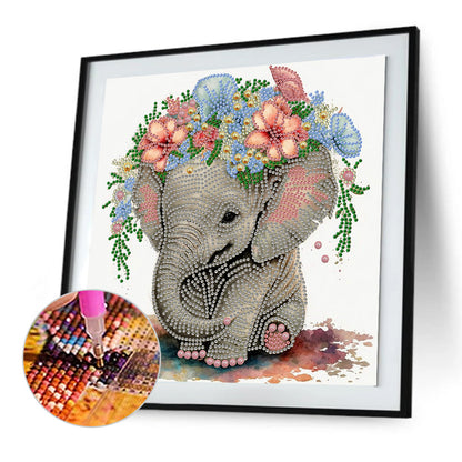 Elephant - Special Shaped Drill Diamond Painting 30*30CM